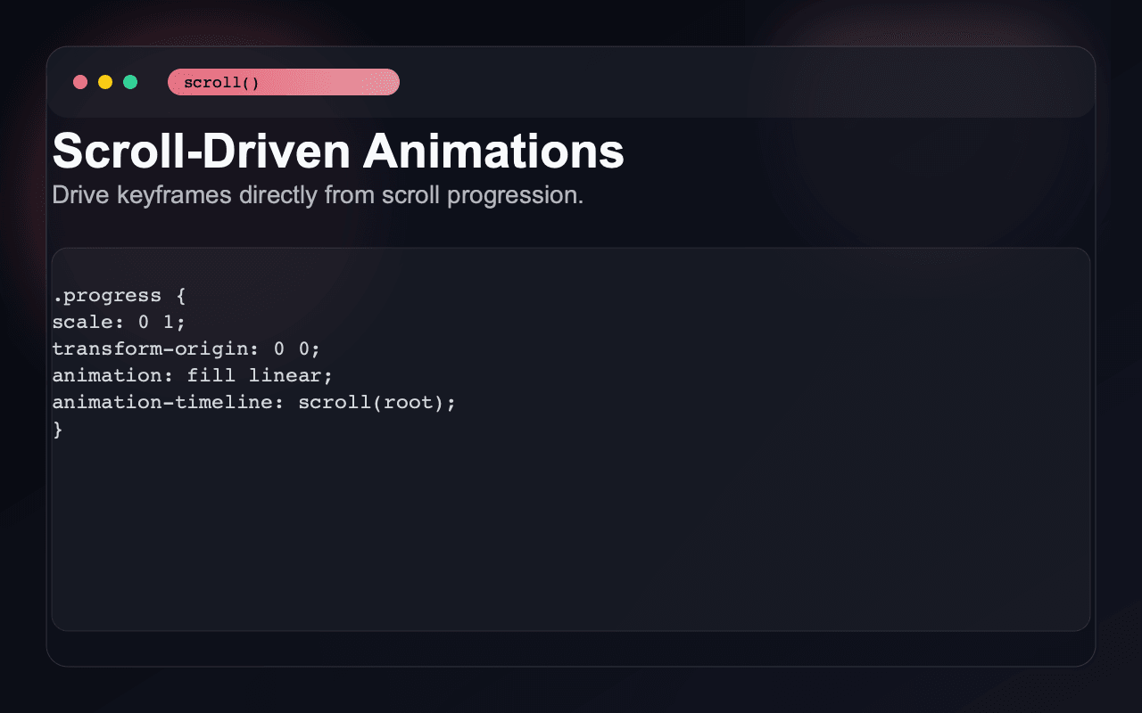 Scroll-Driven Animations preview