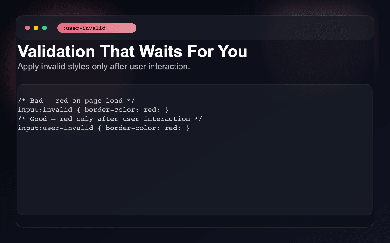 Validation That Waits For You preview